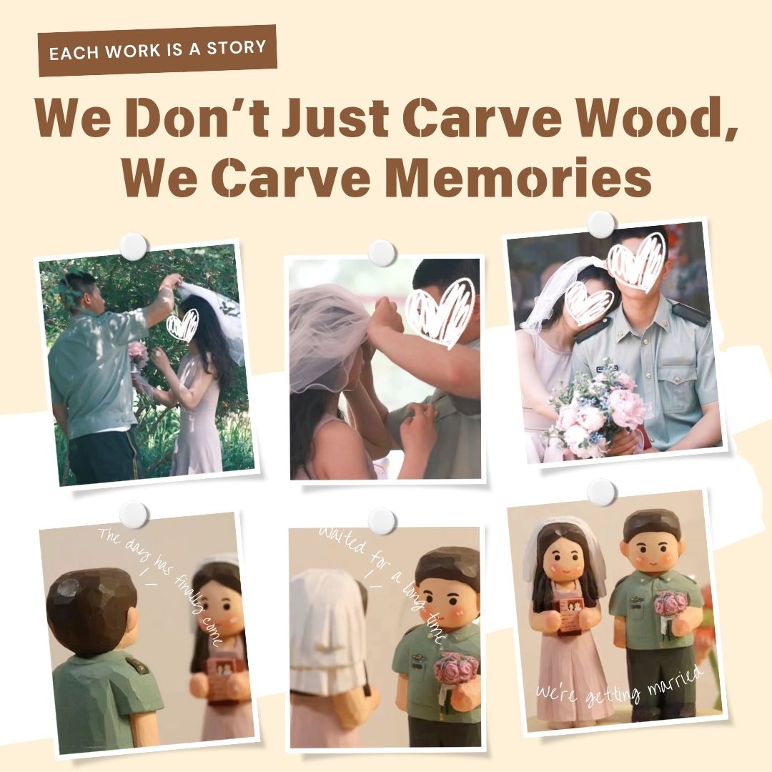 Custom Couples Travel Wooden Sculpture | Preserve Every Sweet Journey Together