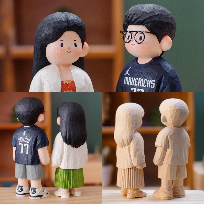 Custom Couple or Friends Photo Wooden Sculpture | Capture the Most Genuine Emotions